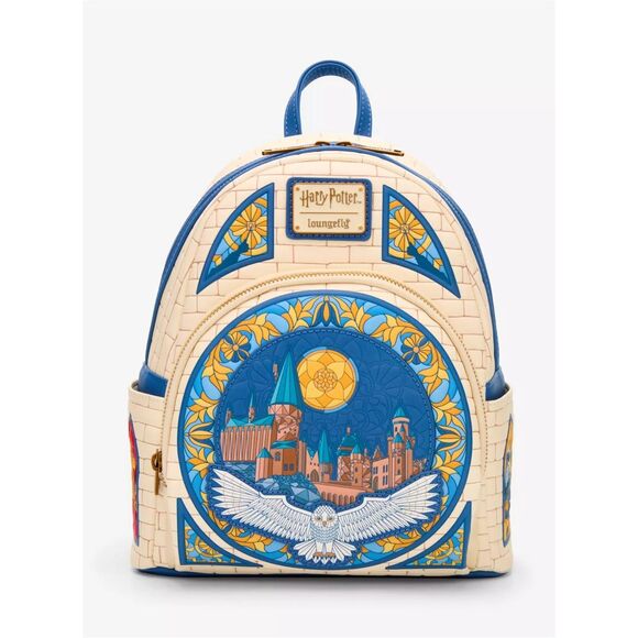 Loungefly Harry Potter Hedwig Hogwarts Stained Glass Mini Backpack